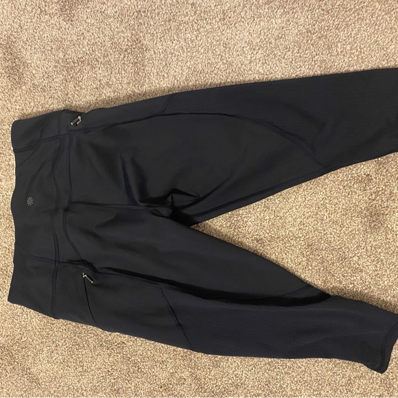 Athleta crop Navy Blue Leggings Size Small - Picture 4 of 5